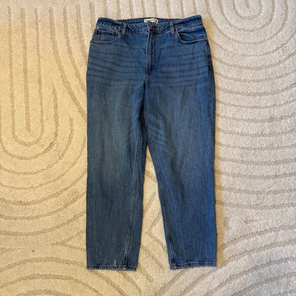 Abercrombie & Fitch Curve Love The Mom High Rise Jeans Size 14 - Picture 5 of 10